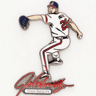 ATLANTA BRAVES OFFICIAL LOGO SILVER LAPEL PIN