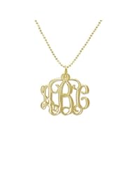 10k Gold Monogram Necklace - Custom Made with Any Initial!