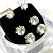 BLING Set of 3 Round Cubic Zirconia Stud Earrings in Ice Cube Gift Box 6, 7 and 8mm (Lg)