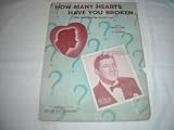 HOW MANY HEARTS HAVE YOU BROKEN TONY PASTOR 1943 SHEET SHEET MUSIC 265
