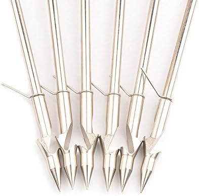 Fishing Hunting Archery Bow Fishing with Broadheads Arrow Head Length 18 cm Diameter 5mm Stainless Steel Fishing Arrows 6 PCS