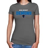 NCAA DePaul Blue Demons Ladies Charcoal University Name Slim Fit T-shirt