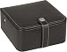 Dulwich Medium Black Leather Cufflink Box