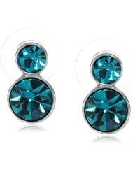 Napier "Night Light" Blue-Tone Pierced Stud Earrings