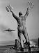Shot of a Man Using Hand Lights to Signal an Incoming Aircraft Towards the Carrier's ...