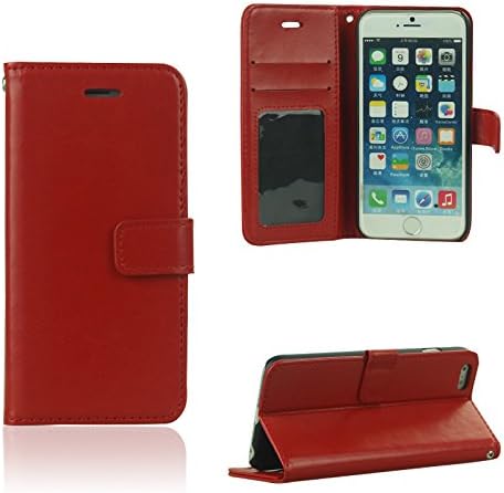 HUGE SALE ON THIS PREMIUM LEATHER FLIP COVER I6PLUS PHONE JACKET. PRICES SLICED TO BOTTOM TO MOVE INVENTORY. GET THEM WHILE THEY LAST. ONLY A LIMITED NUMBER LEFT AT THIS PRICE.I6 Plus Premium Genuine Leather Wallet Flip Foldover Case with Magnetic Closure - Certified to Fit Apple Iphone 6 Plus (5.5 Inch) - Red