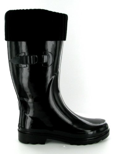 New! Ladies Black Wellies Cardi Wellington Boots Sizes 3-8