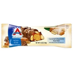 Atkins Advantage Caramel Chocolate Nut Roll 5 ea by Atkins