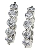 18k White Gold Diamond Huggies (1.00 cttw, E-F Color, SI1-2 Clarity)