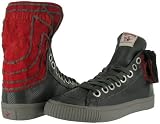 True Religion Men's Hanabel T Hi-Top Sneaker,Dark Grey/Red,11.5 M US