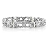 Raquel's Faux Pearl Stretch Vintage Bridal Bracelet