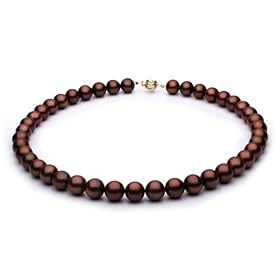 Chocolate Freshwater Necklace - 9-9.5mm, 18 Inches, AA+ Quality