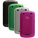 Cbus Wireless 4pcs Transparent Matte Finish TPU Flex-Gel Cases Covers for BlackBerry Curve 9350 / 9360 / 9370