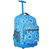 J World Sunrise Rolling Backpack (Blue Target)