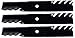 USA Mower Blades (3 MB110BP Mulching for Bad Boy 038-5350-00 038-5350-0050 Length 16-1/2 in. Width 2-1/2 in. Thickness 0.204 in. Center Hole 5/8 in. 32