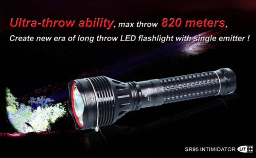 Olight Limited Edition SR95UT SR95 Ultimate Throw up to 820 meters Rechargeable LED Flashlight