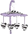 Purple Funky Zebra Musical Baby Girls Crib Mobile by Sweet Jojo Designs