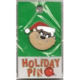 Warner Brothers Looney Tunes Taz in Santa Hat Holiday Pin