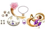 Disney Tangled Rapunzel 15" Hair Extension with Tiara Crown and Rings