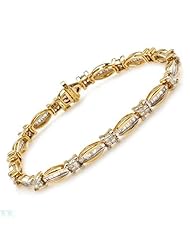 14K Yellow Gold 2.5 CTW Color J-L SI1-SI3 Diamond Women Bracelet. Length 7 in. Total Item weight 16.0 g.