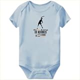 Baby Bodysuit Light Blue ' Life is simple... eat, sleep and do Aerobics ' Sports'