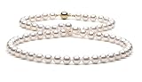 AA+ Quality, 22-inch, 7.0-7.5 mm, White Akoya Pearl Necklace