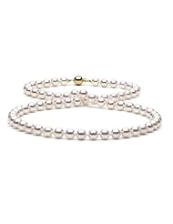 AA+ Quality, 22-inch, 7.0-7.5 mm, White Akoya Pearl Necklace