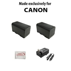 Buy 2 Pack Of Li-Ion Extended Life Replacement Battery for Canon BP-945 BP-941 8000mAh... by Sunset now!