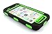 KINGCOOL 3in1 New Chevron Wave Design Armored Hybrid PC & Silicone Case Combo for Apple iPhone 5C (Green)