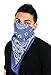 Mato & Hash Large Bandanas 27 x 27 | Versatile Biker Rags | Classic Paisley Bandana Pattern - 2PK Blue Jean CA4200