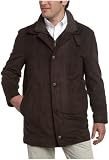 London Fog Mens Bonded Suede Bibby Car Coat