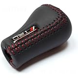 JDM TRD Motorsport Black Leather Red Stitch 5SP Manual Shifter Shift Knob Toyota Lexus Scion
