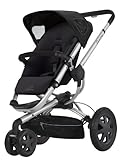Quinny 60305780 - Buzz 3 Travelsystem inklusive Einkaufskorb, Sonnenverdeck, Regenverdeck, Sonnenschirmclip und Adapter für Quinny Dreami und Maxi-Cosi Babyschale, schwarz