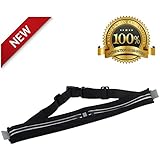 1# Running Belt & Fitness Workout Belt By SHEING&reg; ,COMFORTABLE & REFLECTIVE With WATERPROOF Expandable Storage Dual Pocket Fully Adjustable Strap Fits Most Waist Sizes - Slim Design Fits iPhone 6 Plus and Other Smartphones,100% Lifetime Warranty