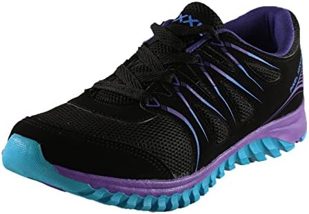 Hixxie Women's 586G Black/Purple Casual Athletic Fashion Sneaker - 8 M US