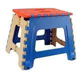 12" Step Stool - Imperial Easy Folding Step Stool With Handles - MW1108 Red & Blue Medium