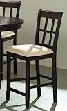 Set of 2 24"H Counter Height Stools Dark Cherry Finish