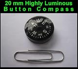 Survival Button Compass - Grade AA 20mm - 8hr Luminous