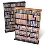Double Width Multimedia Wall Storage in Black BMA0640