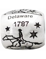 De Buman Sterling Silver Us 50 State Delaware Bead,hole 5mm