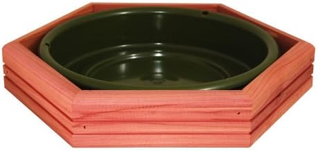 2 In 1 Hanging Bird Bath Or Feeder Eastern Red Cedar Renewable Mesh Seed Tray