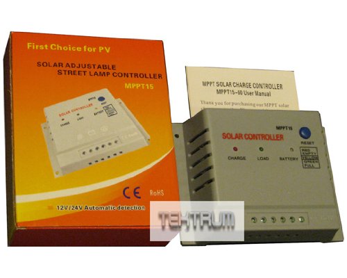 Tektrum MPPT 15A 12V/24V Solar Panel Charge Controller - 30% Power Boost