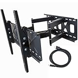 VideoSecu TV Wall Mount for Most 32"- 65" LCD LED Plasma TV Flat Screen with VESA up to 600x400 mm, Full Motion Dual Arm A...