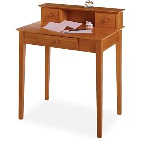 Honey Pine Finish Home Office Secretary Writing Desk