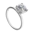 Stainless Steel Cubic Zirconia Classic Engagement Ring