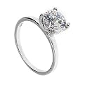 Stainless Steel Cubic Zirconia Classic Engagement Ring