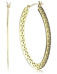 Ray Griffiths 18k Yellow Gold Oval Hoop Earrings