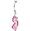 Pink State of New Jersey Belly Ring