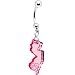 Pink State of New Jersey Belly Ring
