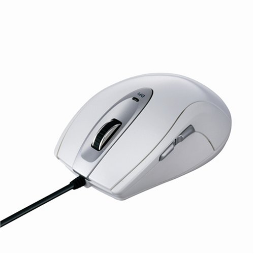BUFFALO レーザー式有線マウス USB 5ボタン ホワイト BSMLU02LWH